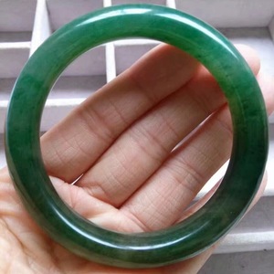 天娇独山玉冰透帝皇绿手镯白天蓝满绿圈口玉镯手环玉石精品保平安