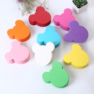 小猪形状卡通小熊头可爱纸卡片生日祝福语情人节日寄语留言卡彩色