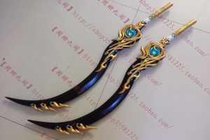 0o呼延觉罗君o0淘宝剑网3明教cos道具 95橙武残月惊天0人付款320.