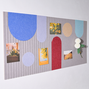木木哥几何组合毛毡板照片墙装饰毛毡墙贴幼儿园展示板留言板ins