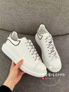 小c香港奢侈品代购 Alexander Mcqueen 男款厚底百搭系带小白鞋