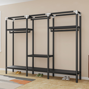 全钢板布衣柜家用卧室组装简易衣柜钢架加粗加厚钢管衣橱简约现代