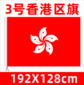 标准香港区旗紫荆花旗帜香港特区旗帜户外旗帜3号4号旗帜香港特别行政区旗室内香港旗装饰旗户外挂旗