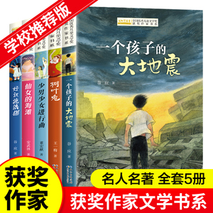 全国优秀儿童文学获奖作家书系全套5册一个孩子的大地震树叶兔少男少女进行曲仙女的海滩好汉流浪猫三四五年级小学生课外阅读书籍