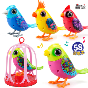 银辉知音鸟仿真声控益智能电动创意小鸟女孩宝宝唱歌儿童玩具礼物