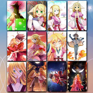 狐妖小红娘海报墙贴卡贴动漫涂山苏苏红红明信片饭卡贴墙纸一套礼