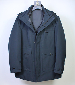 秋冬新款百天奴20320活里活面内胆可拆卸羽绒服男装休闲男士中长