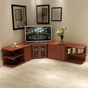 转角电视柜简约现代组合墙角视听柜办公室角柜韩式小户型简约地柜