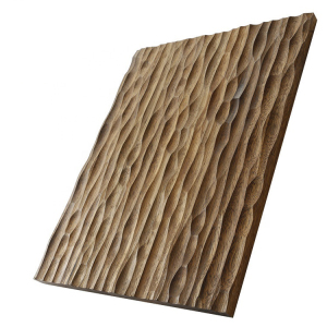 快装波浪板不变形实木板木质装饰板3d雕刻电视背景墙护墙波纹板