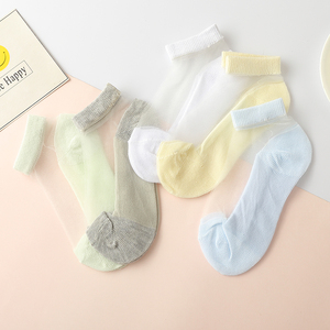 宝宝丝袜薄款夏季婴儿水晶袜子小孩纯棉超薄男童女童夏天0-1-3岁6