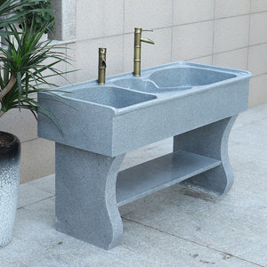 户外大理石洗手盆庭院水池台盆别墅院子洗衣水池石头洗菜烧烤水槽