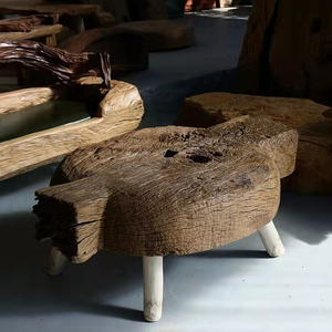 风化木老木头民俗老物件茶几茶桌丽江老磨盘禅意摆件酒店民宿客栈