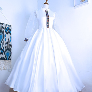 艾特莱斯婚纱 atlas toy koynak新疆民族风婚纱维吾尔族婚纱礼服