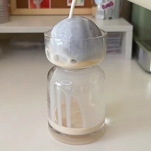土星咖啡杯创意时光沙漏杯ins餐厅冰拿铁咖啡杯玻璃杯果汁奶茶杯