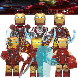 兼容乐高漫威钢铁侠马克mk1-50合集第三方moc拼装积木人仔玩具