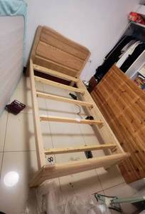 白胚水曲柳床头床尾橡胶木1.8米床头板白茬床头儿童床实木床头