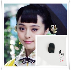 影楼刘海假发秀禾齐头刘海古装新娘造型舞蹈表演复古宫廷禾服假发