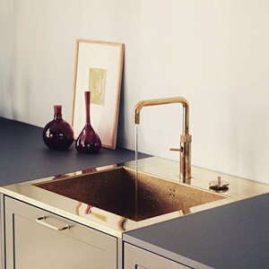 定制黄铜复古不锈钢水槽洗脸盆吧台洗面台浴室柜洗手池单槽台下盆