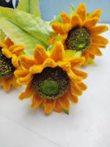 diy手工丝网花材料 毛条花扭扭棒向日葵材料 新手丝网向日葵套餐