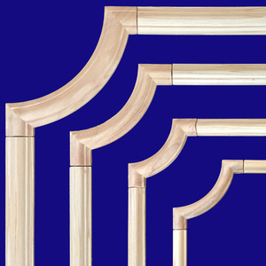 东阳木雕实木线条半圆指甲线柜门客厅背景墙线圆弧造型装饰木线条