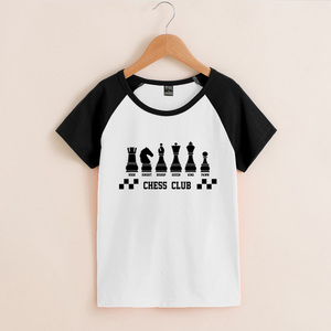 儿童衣服男夏装t恤幼童国际象棋印花趣味童装短袖chess培训班半袖