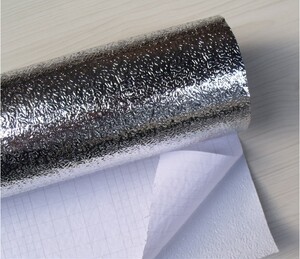 2017铝膜防水贴纸铝箔锡纸铝箔纸橱柜水槽浴室柜带胶耐磨防潮垫