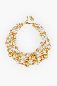 ben amun karat 24寸镀金人造珍珠项链女