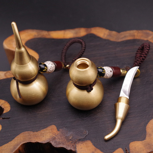 斩仙葫芦刀挂件刀宠茶小刀开快递刀随身钥匙扣小刀大马士革迷你刀