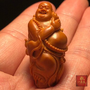 橄榄核雕弥勒单籽