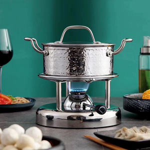 商用燃气瓦斯小炉单人火锅不锈钢小火锅可调式火力充气火锅炉涮锅