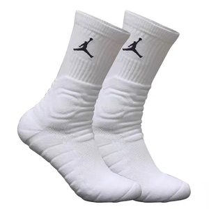 2双装飞人篮球袜nba高筒防滑毛巾底加厚吸汗实战运动袜男中筒袜子