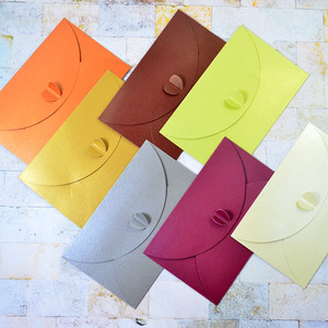 珠光纸彩色封套 加厚礼物信封 用于明信片照片包装