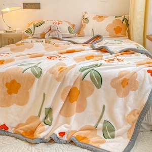 冬季法兰珊瑚绒毛毯床单加厚铺床毯子床盖毯学生宿舍垫床毯床垫毯