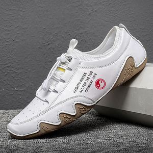 太极鞋男士专用功夫鞋2022新款夏天软橡胶底软牛皮太极八卦武术鞋