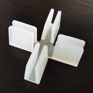 隔离板十字固定夹t型l型直角卡扣玻璃鱼缸卡槽亚克力雪弗板转角卡