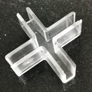 分离板透明塑料十字夹3mm到8mm玻璃固定卡槽亚克力kt板塑料夹卡扣