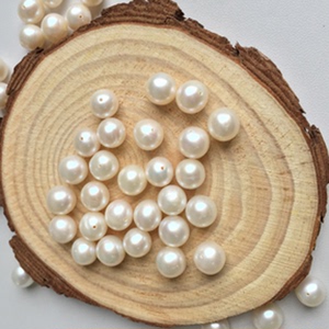 天然淡水珍珠项链手链DIY裸珠近圆颗粒批发供佛散珠珍珠30颗包邮