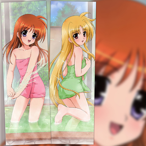 魔法少女奈叶高町奈叶菲特等身抱枕长靠枕二次元周边来图定制 2wt