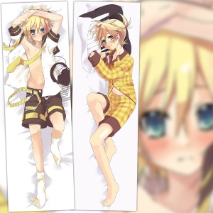 镜音连动漫周边二次元腐女礼物镜音连等身抱枕全身来图定制diy2wt