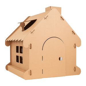 儿童房子纸板帐篷公主游戏屋纸箱壳皮城堡涂鸦玩具屋手工diy制作