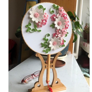 衍纸花语系列团扇衍纸画中国风材料包套装学生手工活动diy衍纸画