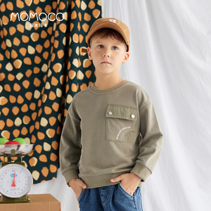 momoco/玛米玛卡童装男童t恤春秋儿童衣服长袖上衣宝宝休闲百搭潮