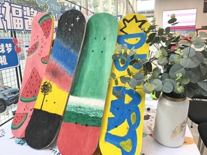 儿童手工diy绘画空白板滑板车美术涂鸦四轮滑板车