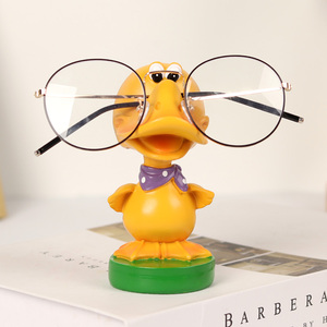 小黄鸭眼镜搁架展示架创意可爱卡通动物动物装饰品摆件眼镜店摆设