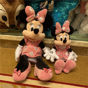 香港迪士尼乐园正品代购 米妮粉色 卡通毛绒公仔娃娃玩偶儿童玩具