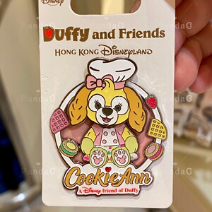 香港迪士尼 cookieann可琦安曲奇狗饼干狗厨师狗  交换徽章pin