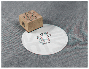 小白兔子皇冠藏书章批示get已阅rabbit手账可爱卡通动漫光敏印章