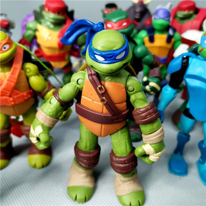 正版散货 彩星忍者神龟可动人偶动漫公仔手办模型摆件儿童玩具
