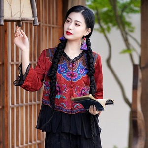 中国风棉衣女民族风短