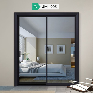 定制推拉门阳台客厅厨房隔断极窄边框玻璃门现代简约铝合金移门
